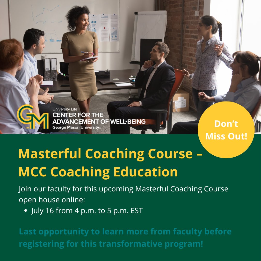 The Masterful Coaching Course (MCC) is designed for those who want to deepen their coaching practice in a supportive environment. Gain insights, expand perspectives, &amp; unlock the path to your ICF MCC Credential. We are accepting applications for our Fall 2025 cohort until 8/1.