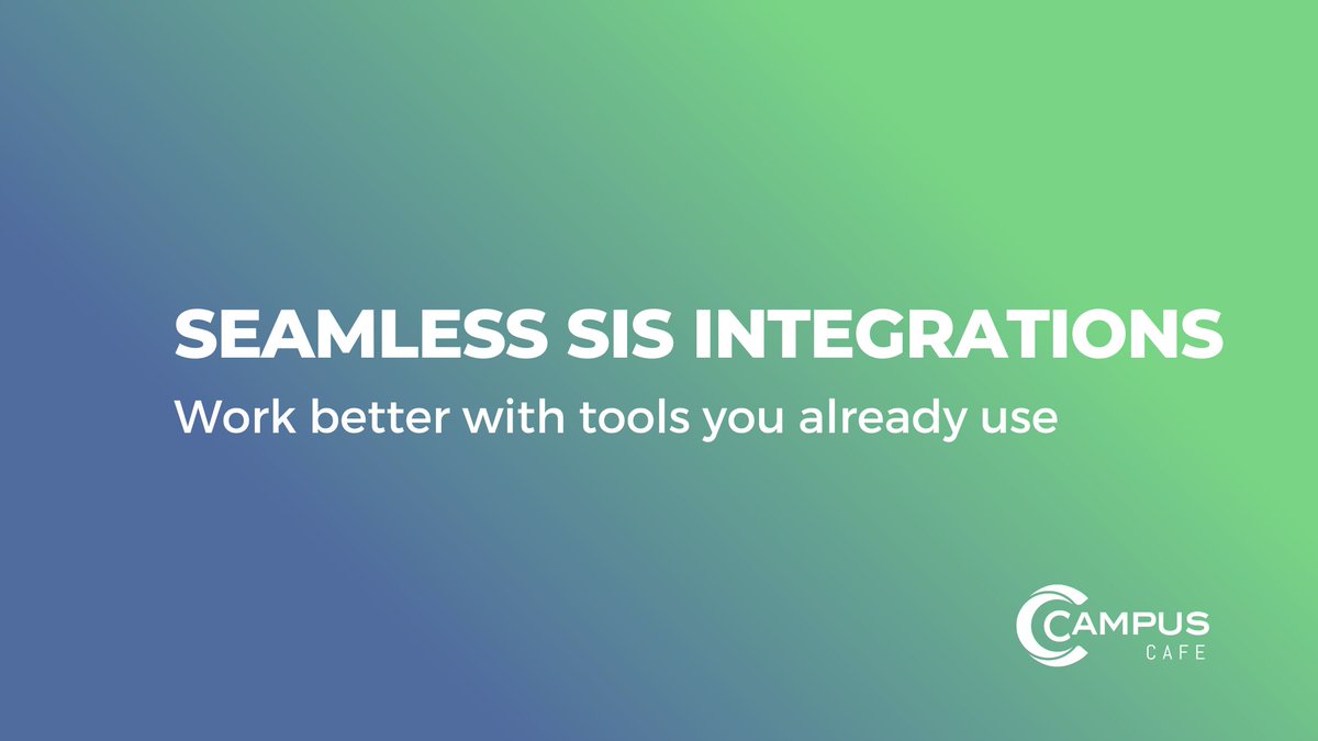 CampusCafeSoft's tweet photo. Why settle for one-size-fits-none?

Campus Cafe integrates with the tools you already use, like Canvas, DocuSign, Stripe and RingCentral.

You get the freedom to choose the best platforms and the power to bring them together. https://t.co/7IL91oxBbp