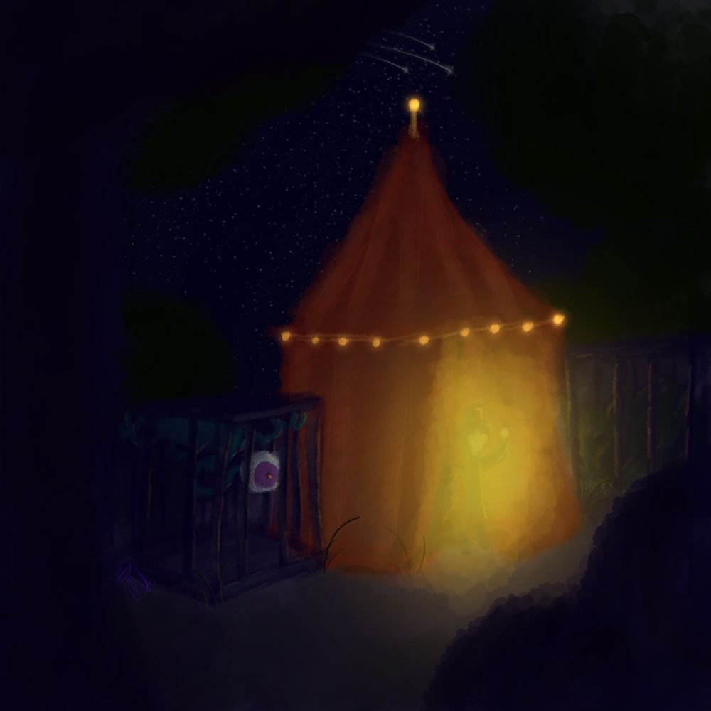 A digital painting I did for the intro of a spooky dnd campaign. It was one of the first things I did when I got my iPad. Maybe I should redo this at some point.
#art #digitalart #digitalpainting #circus