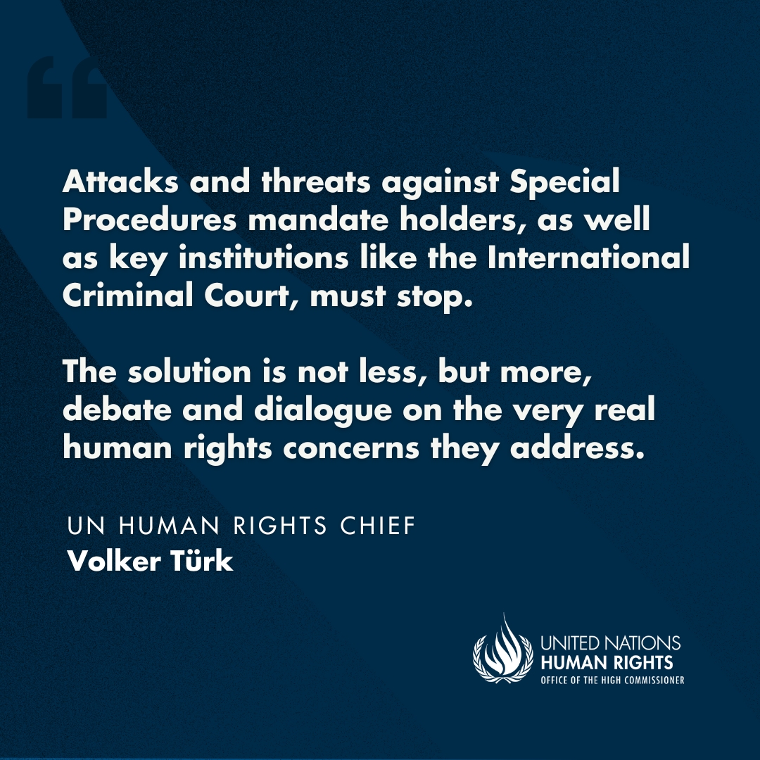UN Human Rights (@unhumanrights) on Twitter photo UN Human Rights Chief <a href="/volker_turk/">Volker Türk</a> urges prompt reversal of #US sanctions against a Special Rapporteur of the UN Human Rights Council, <a href="/FranceskAlbs/">Francesca Albanese, UN Special Rapporteur oPt</a>, in response to work she has undertaken under the mandate on the situation of human rights in the occupied Palestinian territories. UN Human Rights Chief <a href="/volker_turk/">Volker Türk</a> urges prompt reversal of #US sanctions against a Special Rapporteur of the UN Human Rights Council, <a href="/FranceskAlbs/">Francesca Albanese, UN Special Rapporteur oPt</a>, in response to work she has undertaken under the mandate on the situation of human rights in the occupied Palestinian territories.