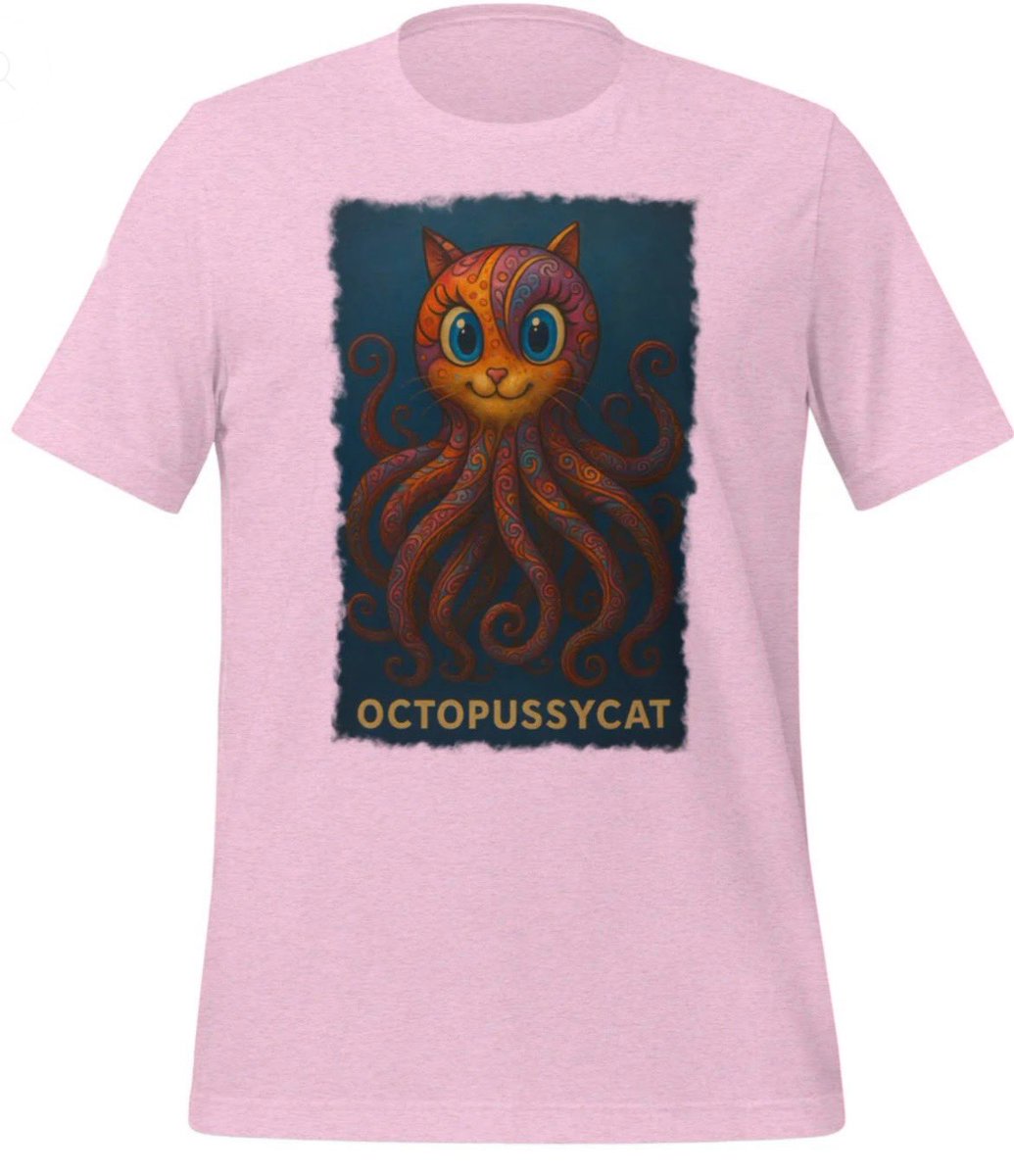 Octopussycat Tee 

Digital artwork T-shirt 
Multiple colour options available 
Sizes S - 3XL 

artofslowey.co.uk/collections/al…

#octopus #cat #pussycat #octopussycat #cooltshirts #coolshirt #wackywacky #artofslowey #artist #artwork #digitalart #markslowey #tshirts #clothing #brand