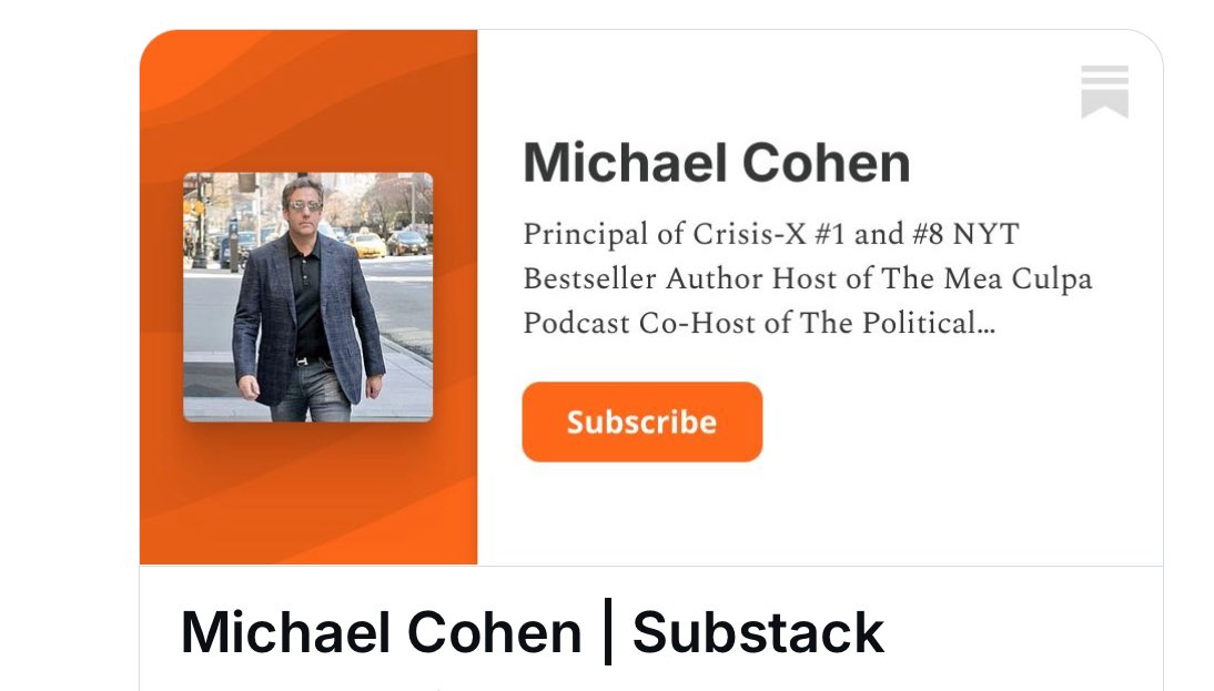 MichaelCohen212's tweet photo. Make sure to read, subscribe and repost my today’s @substack post, entitled “Hegseth Failed #Trump. Now Comes The Punishment “; something I know a lot about! https://t.co/cBFonENU98 https://t.co/IzS7kFfldc