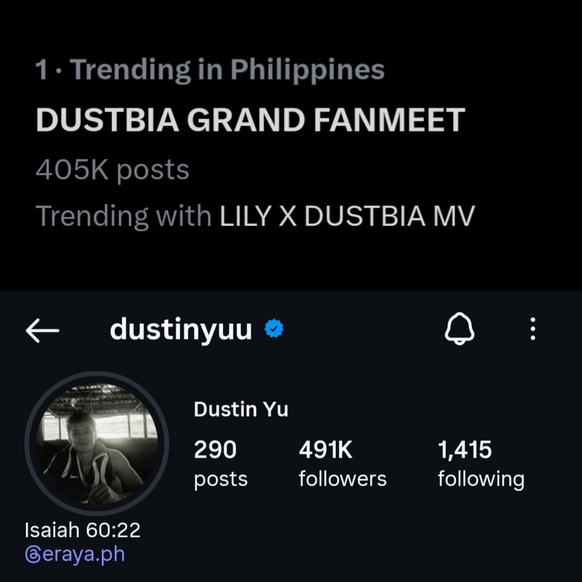 protectdustinyu's tweet image. LETS GO 500K!!! 

DUSTBIA GRAND FANMEET