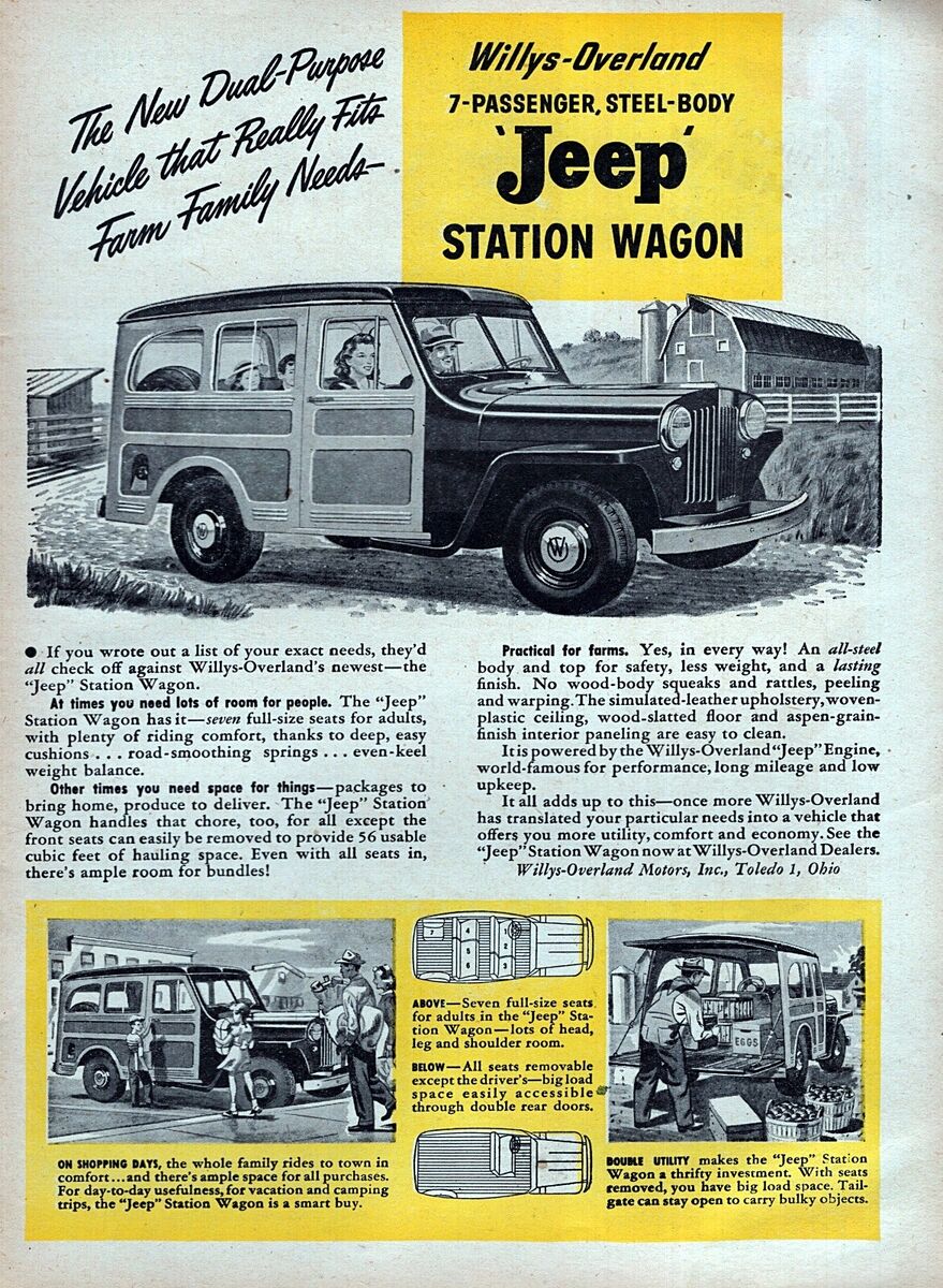 Legendary1941's tweet image. The new dual-purpose vehicle that really fits farm family needs, circa 1946! Happy Thursday!
...................
#dailyjeeps #thursday #thursdayvibes #thursdaythoughts #legendary1941 #jeep #jeeplife #farm #farmlife #farmjeep #army #WWII #military #war #willys #vintage #legends