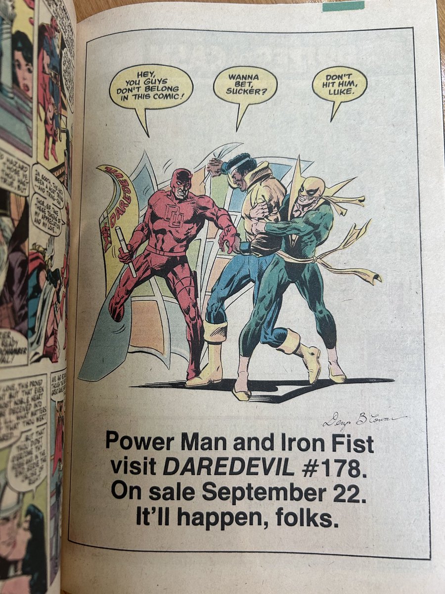 Marvel house ad 1982