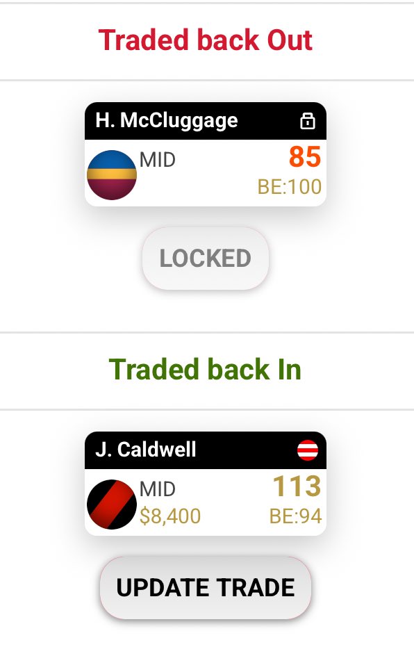 Bad trade. Merrett the obvious option but couldn’t pass up 🧳🥲 #SuperCoach