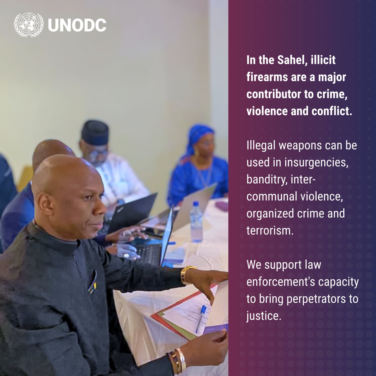 UNODC_Firearms's tweet image. This week, we brought together more than 20 prosecutors & investigators from Burkina Faso🇧🇫, Mali🇲🇱 and Niger🇳🇪 in Ouagadougou to exchange information on firearms trafficking & their links to #terrorism.