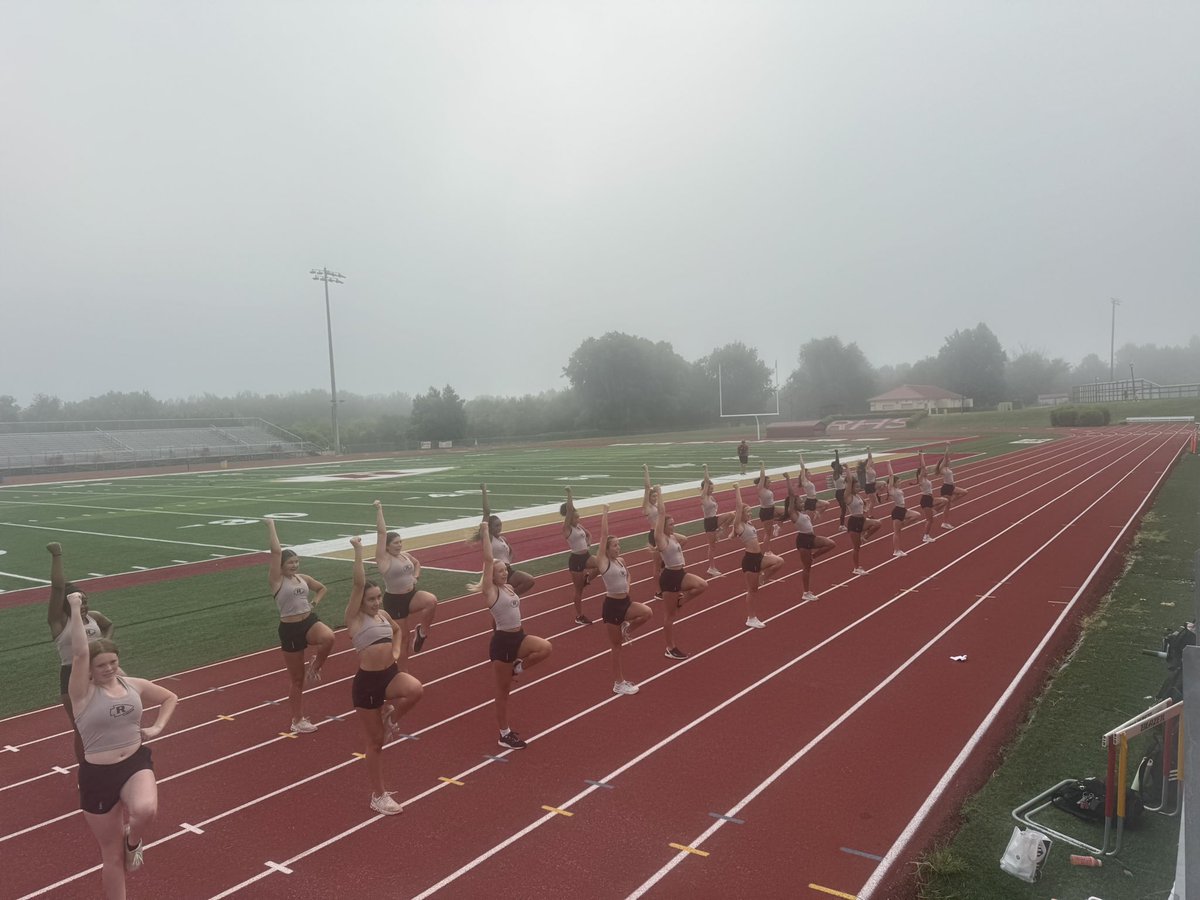 Early mornings at the Dale getting ready for for football season. #grit #burlychicks