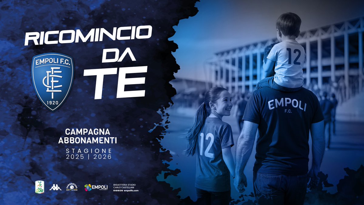 EmpoliFC's tweet image. ๐๐๐๐๐๐๐๐๐๐ ๐๐ ๐๐
๐๏ธ Lunedรฌ 14 luglio inizia la campagna abbonamenti dellโEmpoli Football Club per la stagione 2025/26!
Per tutte le info visita il nostro sito ufficiale nella sezione dedicata; ci vediamo al Castellani tifosi azzurri๐๐
โก empolifc.it/ricomincio-da-โฆ