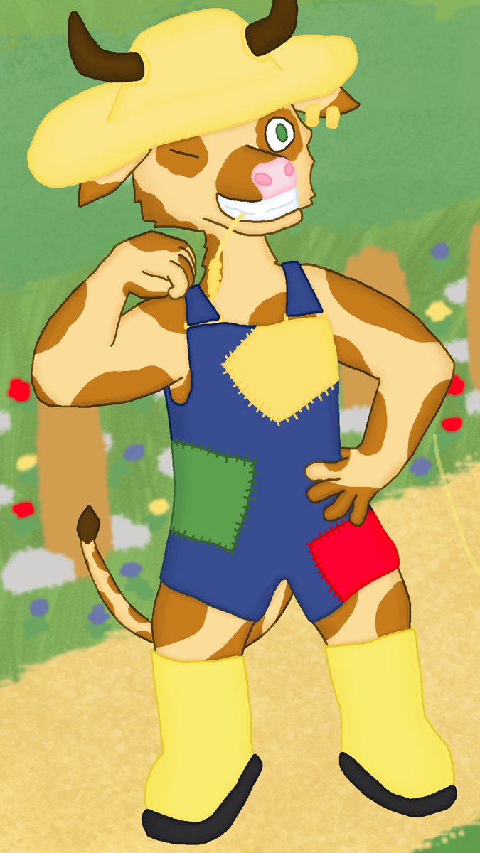MissingIkeaScrw's tweet image. &quot;yeehaw!&quot; him, probably 🐮🤠🌾

#furry #furryart #furryartist