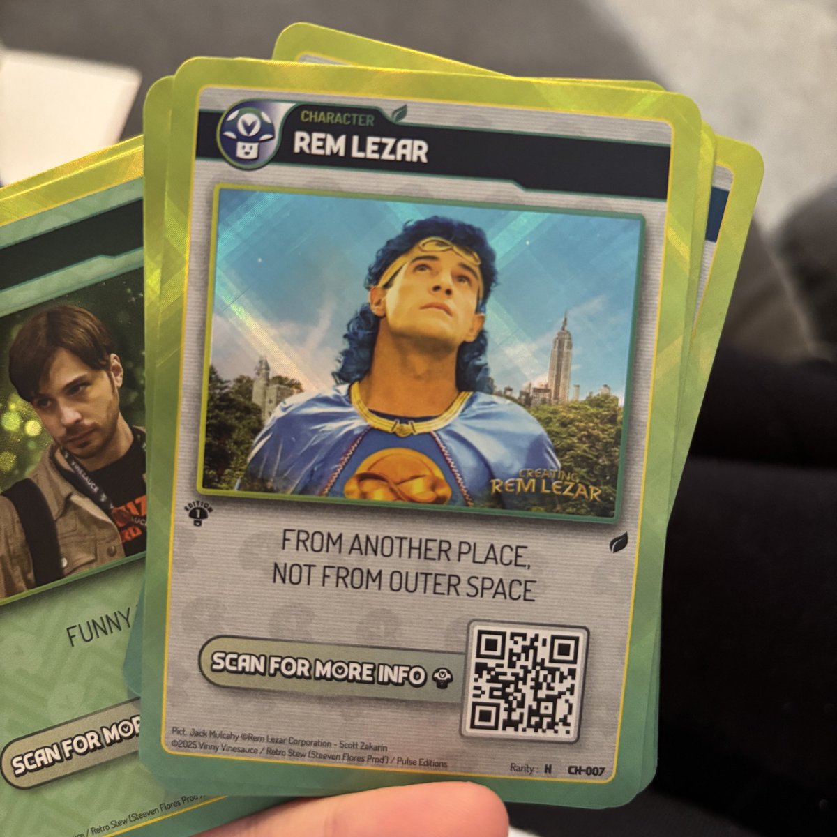 Scraleos's tweet image. Incredible mail today, I got my @VinnyVinesauce card deck! Here are a few of my faves. I love it, everything has made me laugh and smile!