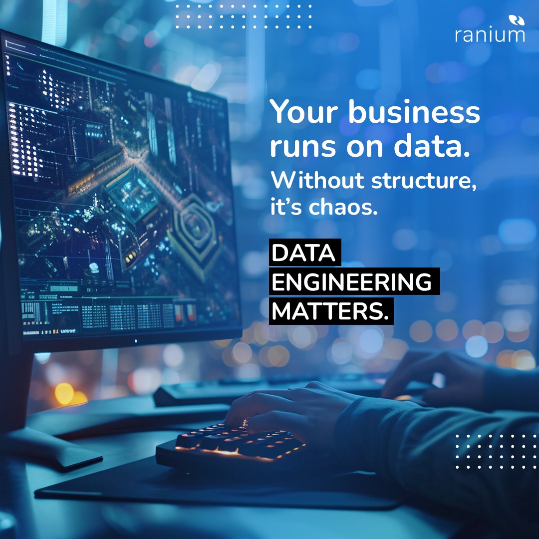 Raw data is just clutter until it’s engineered right.

At Ranium, we turn data chaos into clarity — powering smarter business moves.