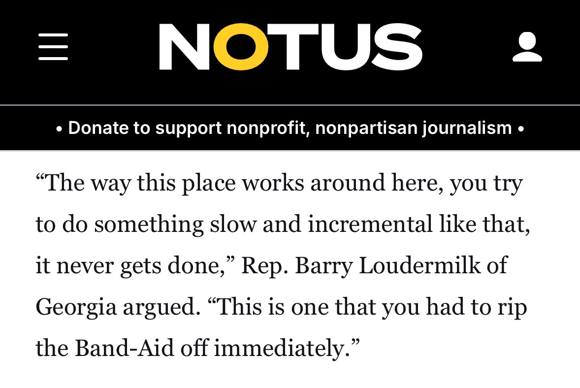 byrdinator's tweet image. I talked to Republican lawmakers about deaths since USAID’s withdrawal from the world. Most brushed off the reports, and some insisted that people couldn’t be dying as a result.
“I don’t believe that. No.”
Read more: notus.org/foreign-policy…