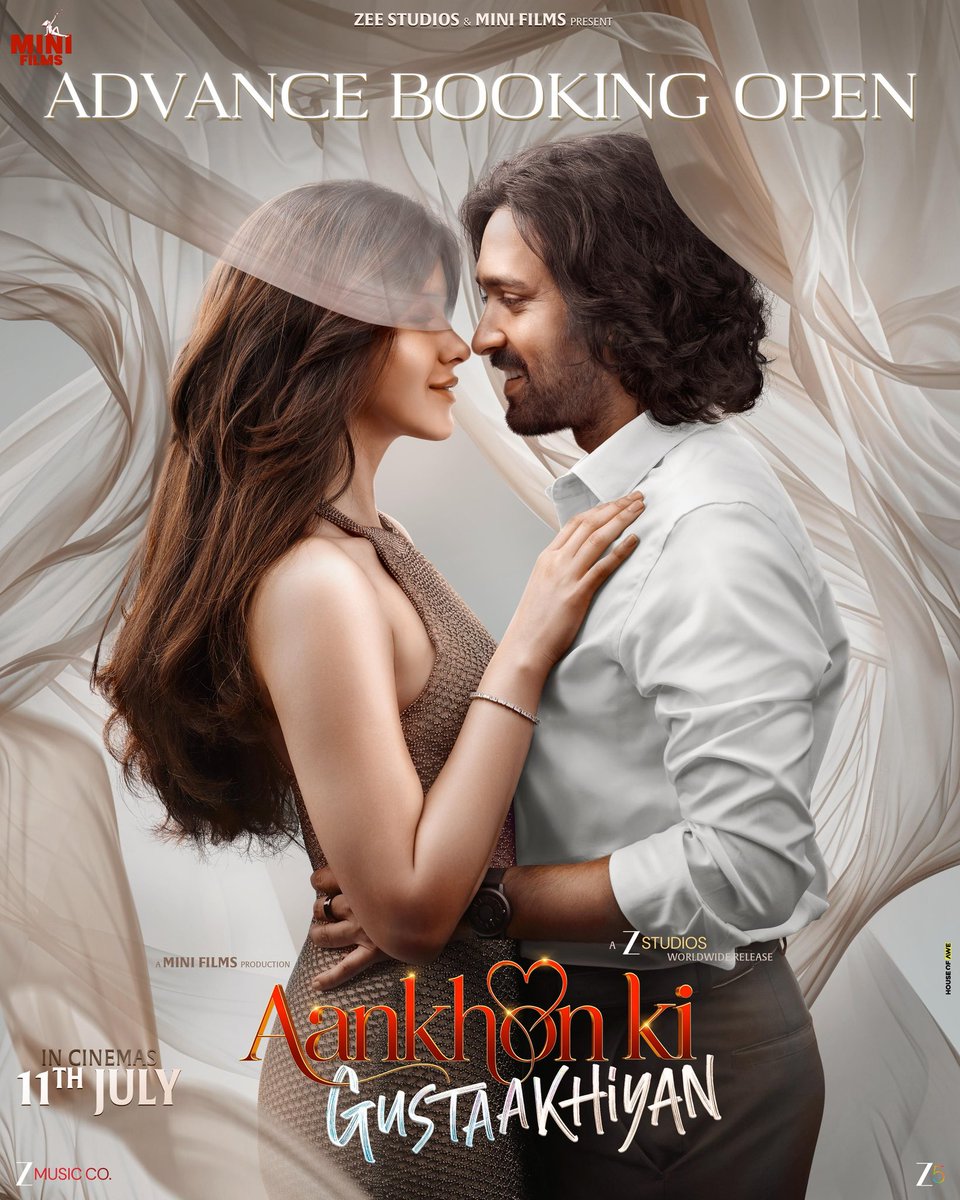 Tutejajoginder's tweet photo. Brand new poster of #AankhonKiGustaakhiyan
Advance booking opens for the #VikrantMassey #ShanayaKapoor romantic entertainer
#ZeeStudios #MiniFilms
#MansiBagla #VarunBagla https://t.co/Vmloxmia3j