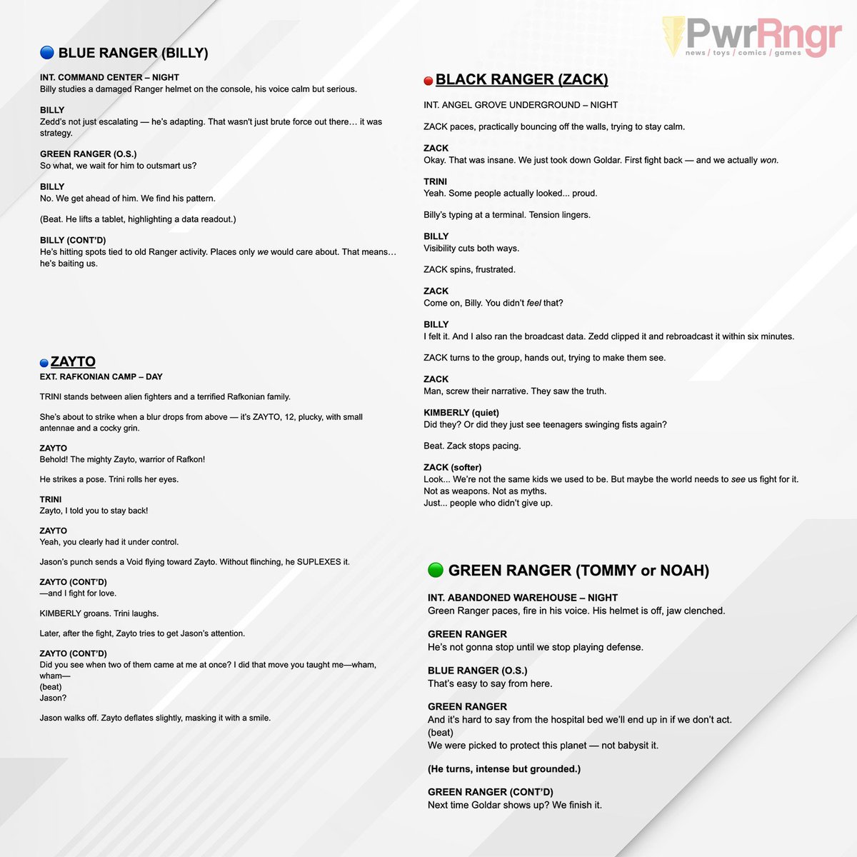 PRNewsNexus's tweet image. #PowerRangers x Ninja Kidz will be collaborating on a short film for @PlaymatesToys
The casting sides can be seen below.
The project is aiming to film in Summer 2025.
(Source: @PwrRngr)