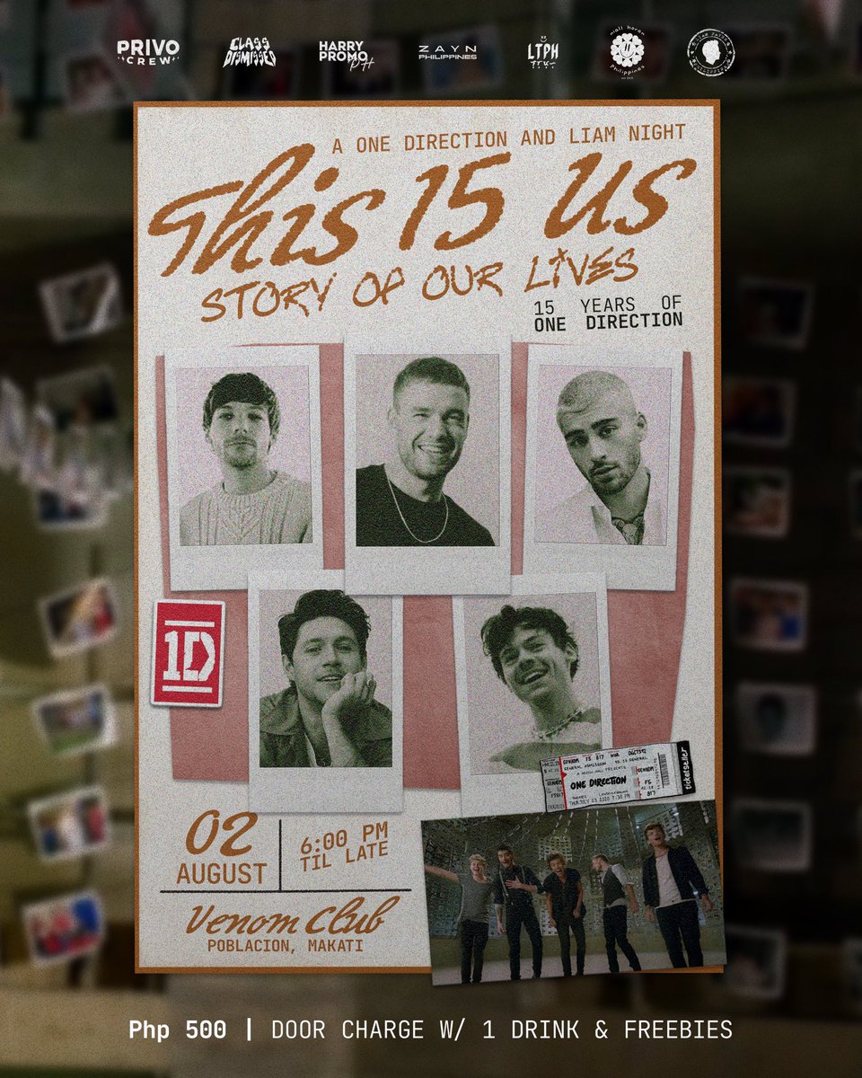 LIAMPHL's tweet photo. ๐ Filo-Directioners, this one's for YOU!
Weโre throwing the ultimate fan party to celebrate 15 years of One Direction ๐ซ
Get ready to scream the lyrics, relive the memories, & dance the night away with fellow Directioners ๐ค
๐ซ https://t.co/C5H6Aao3Wk
#THIS15US #15YearsOf1D https://t.co/R3zMudgeWv
