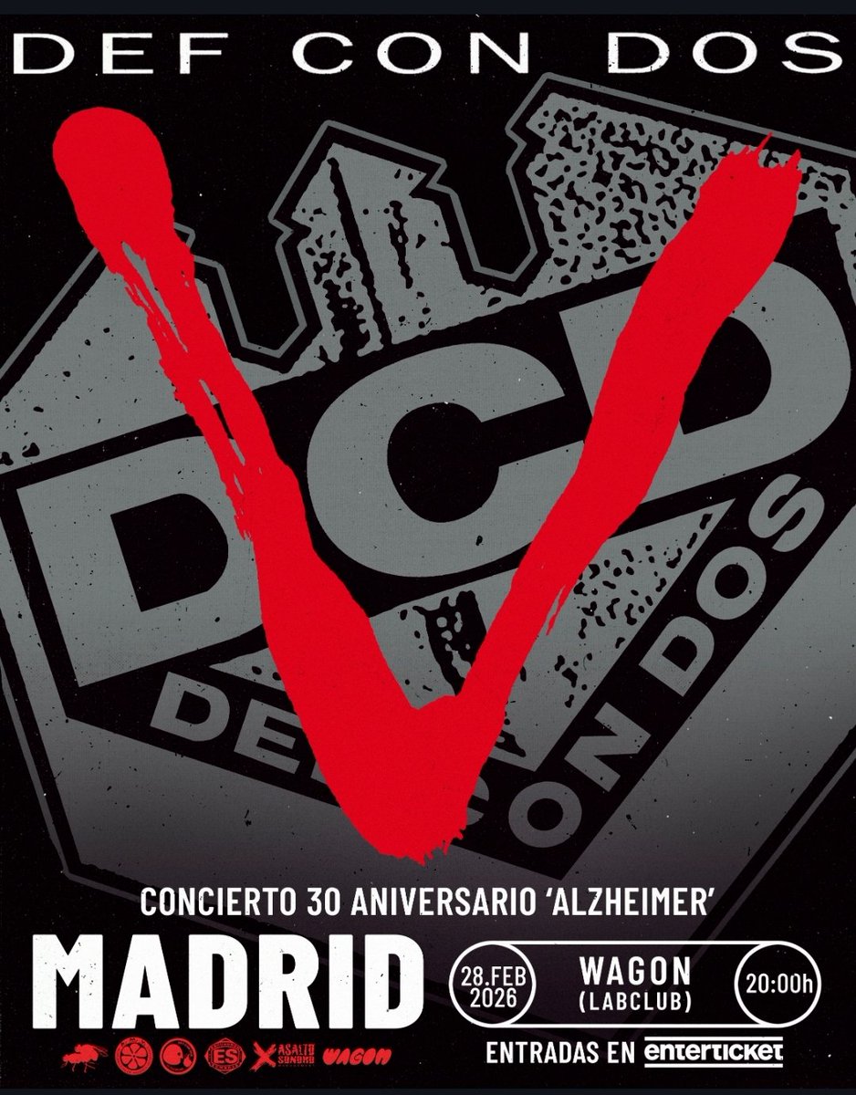 DEF_CON_DOS's tweet image. 28 de febrero bolo XXX ANIVERSARIO ALZHEIMER en sala Wagon #madrid
Las entradas adquiridas hasta ahora siguen siendo válidas y mañana difundiremos el nuevo link para la venta de entradas a partir de ahora.
Gracias por vuestro apoyo.
@AsaltoSonoro @mara_gilbert
@CesarStrawberry