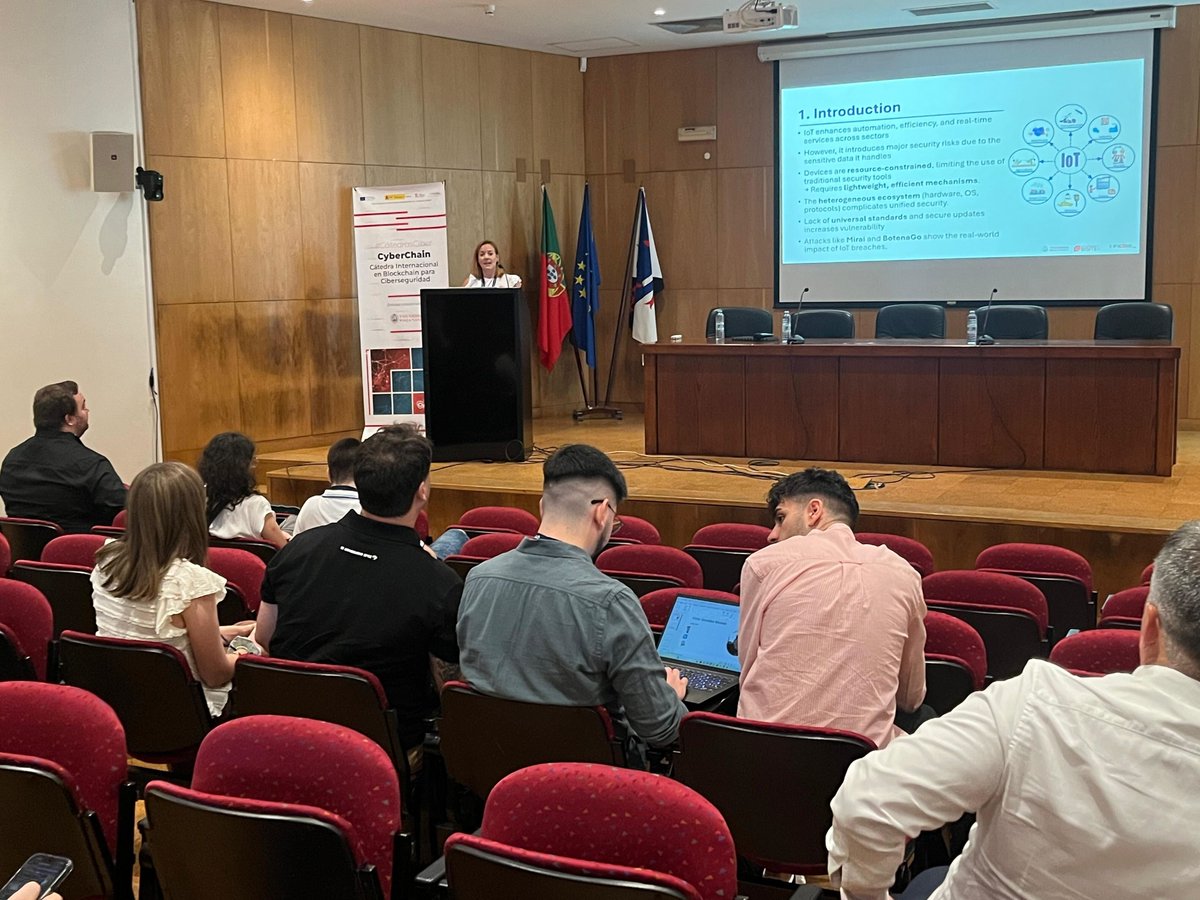 BISITE_USAL's tweet image. Nuestra compañera @laura_grande ha presentado el paper "A novel architecture for IoT security" del proyecto SCRIN en la Conferencia de IA y Ciberseguridad ICAI 2025 🇵🇹
¡Gracias por el espacio, @UBI_pt! 🙌
#ProyectosCiber #NextGenerationEU