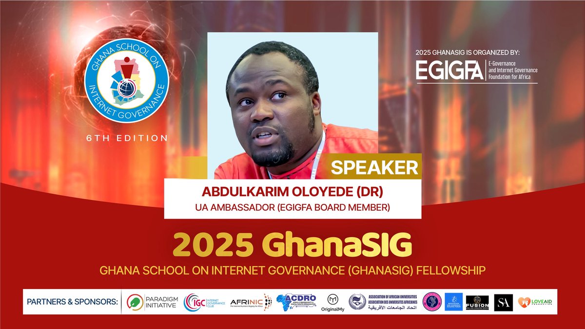 We were thrilled to learn from Abdulkarim Oloyede, UA Ambassador and EGIGFA Board Member, as he broke down the importance of Universal Acceptance (UA).

Fellows were inspired to support an internet that’s truly inclusive one that works for all languages and scripts… ⬇️