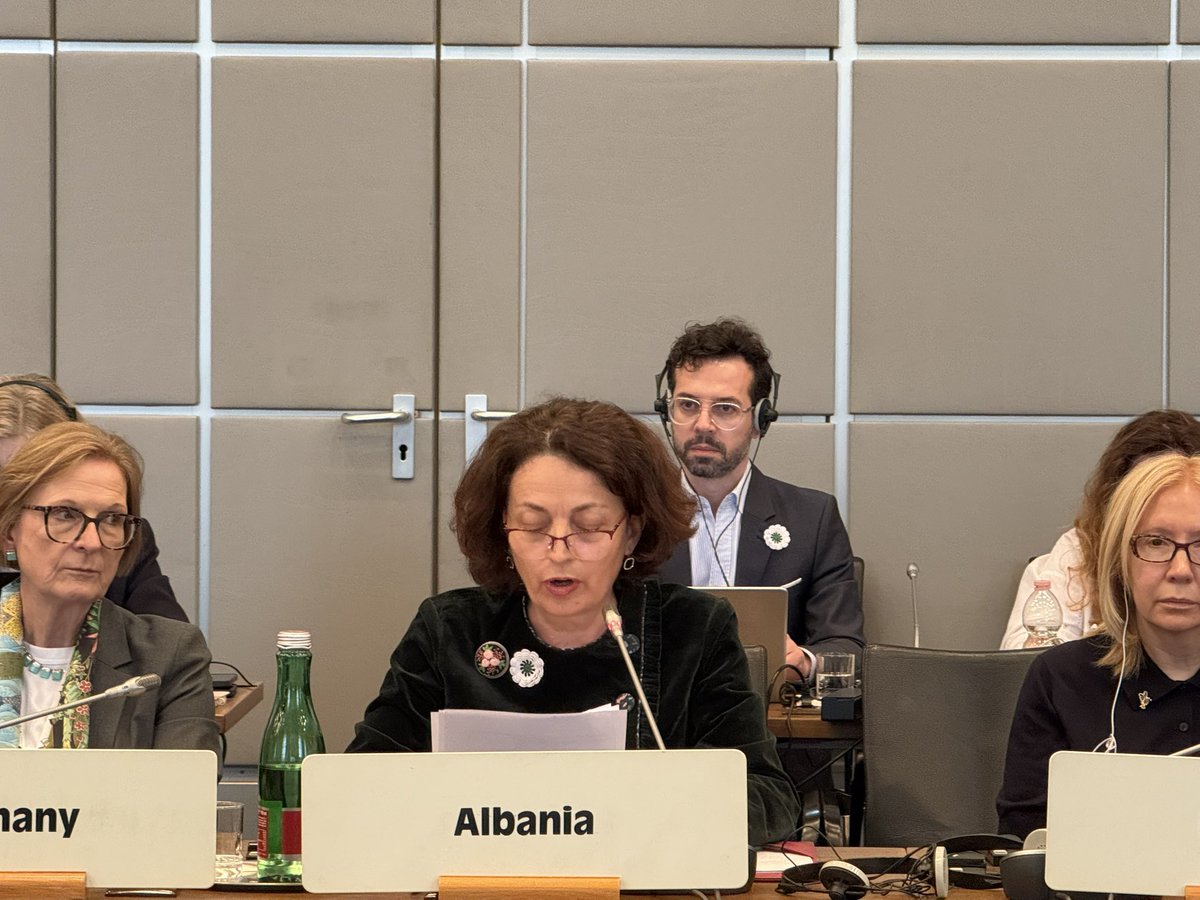 Today at the <a href="/OSCE/">OSCE</a> Permanent Council, on the 30th anniversary of the Srebrenica Genocide, 🇦🇱 Amb. <a href="/TinaGjermeni/">Eglantina Gjermeni</a> paid tribute to over 8,000 Bosniak men and boys murdered in July 1995, a crime fueled by ethnic and religious hatred.

“Srebrenica is not just a tragedy of the past,