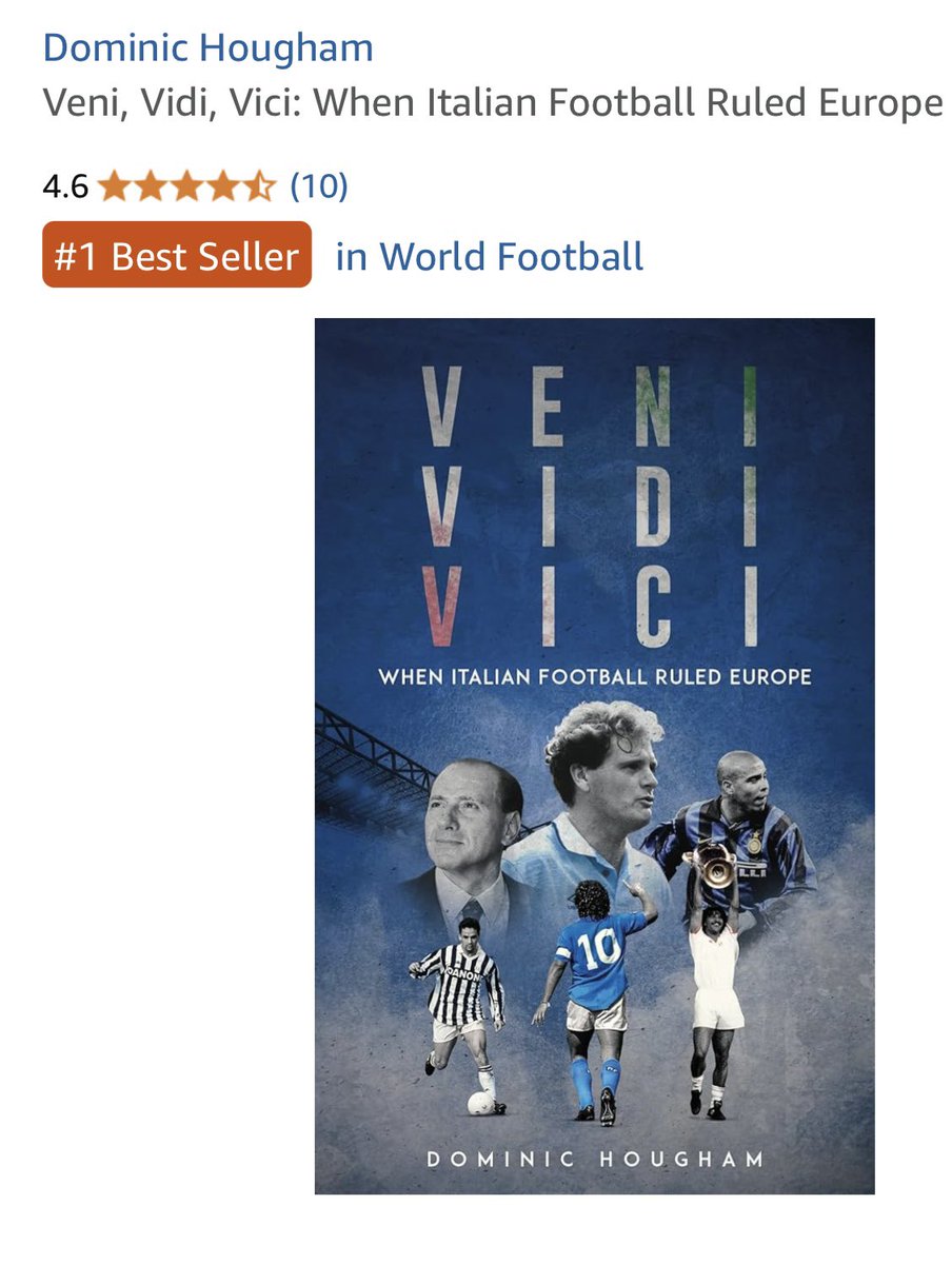So excited to still be #1 world football bestseller on Amazon UK. To anyone who has bought the book, huge thanks in “trusting the process”. If you did enjoy, please do review on Amazon…so helpful! Grazie mille…🇮🇹⚽️…<a href="/PitchPublishing/">Pitch Publishing 📚 Sports Books</a>