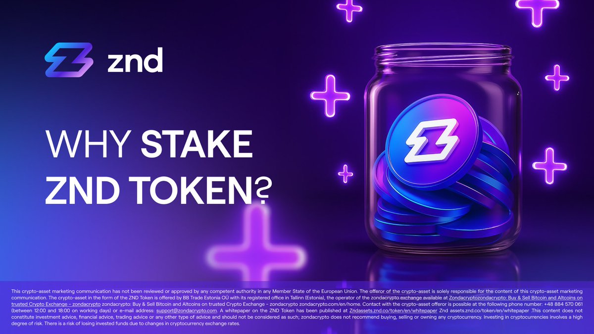 Why stake the ZND token? Staking ZND tokens doesn’t just earn you daily rewards, it also earns you points in our Loyalty Program and other perks!

✅ Staking APR up to 28.32%
✅ Loyalty points for tier upgrades
✅ Monthly $ZND airdrops from our Special Pool (Gold tier &amp; above)