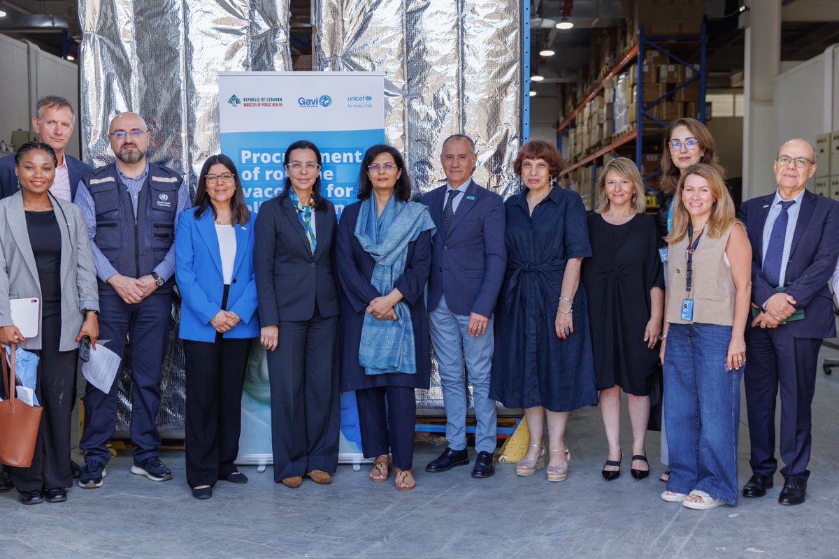 UNICEFLebanon's tweet image. Together with a delegation from @gavi, @mophleb, and @WHOLebanon, we visited the central drug warehouse and Karantina Primary Healthcare Centre (PHC), to reaffirm our joint commitment to immunization #ForEveryChild.
From storage to last-mile delivery, we’re working side by side…