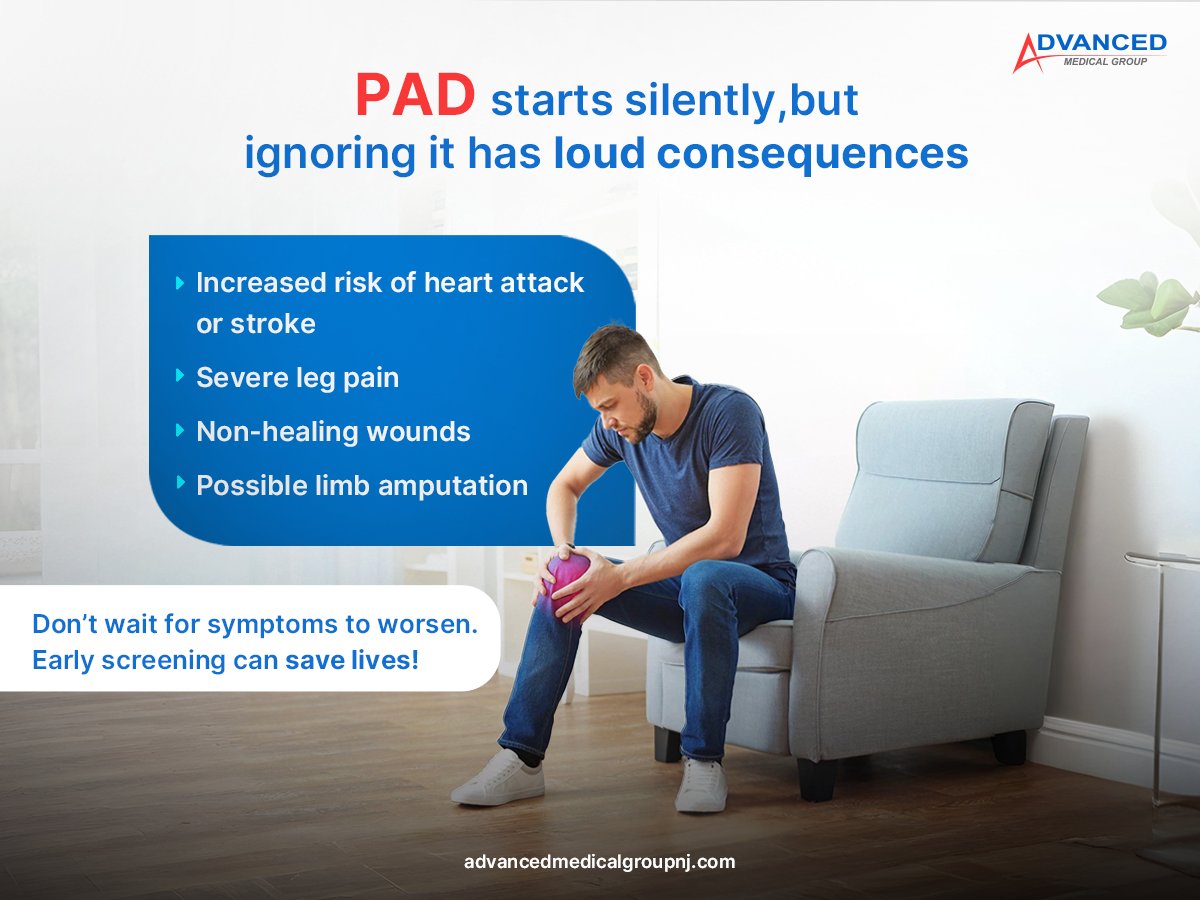 AdvancedMedGrp's tweet image. PAD often begins quietly, with mild or no symptoms, making it easy to overlook. But beneath this silence lies a serious threat.

advancedmedicalgroupnj.com/pad-treatments/

#PADHealth #BetterCirculation #HealthySleep #SleepForHealing #RestAndRecover #Advancedmedicalgroup