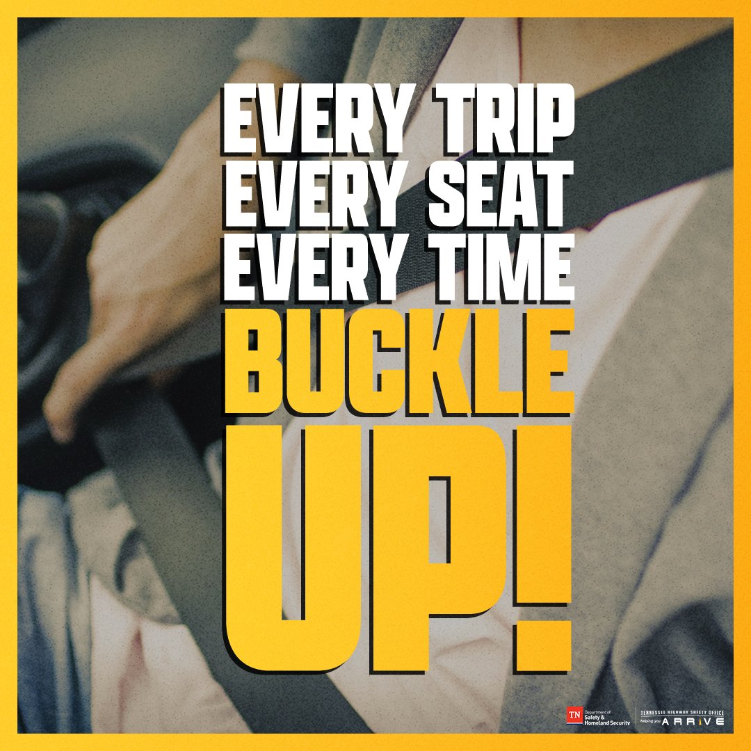 RCTNSheriff's tweet image. Here's a message worth repeating:
Seat belts save lives! 📷
Wearing a seat belt every trip, every time is the easiest way to prevent injury or death in the event of a crash.
Need more reasons to buckle up? Visit tntrafficsafety.org/seat-belts