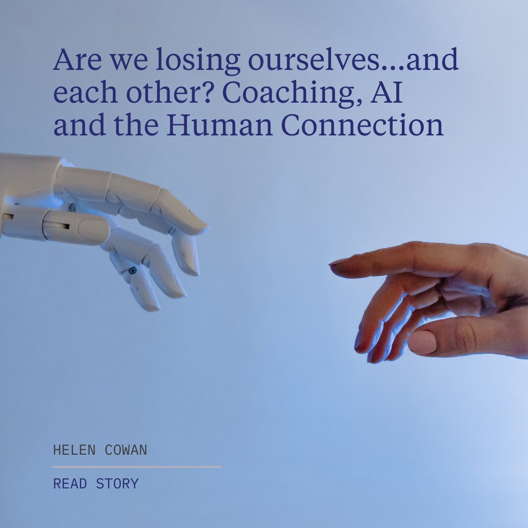 In 10 years of coaching, I've noticed 2 themes: 1) Isolation at work. 2) A frantic push for efficiency. Is technology to blame? ow.ly/8zUy50WnztH 🤔 Helen Cowan  #Coaching #AI #HumanConnection