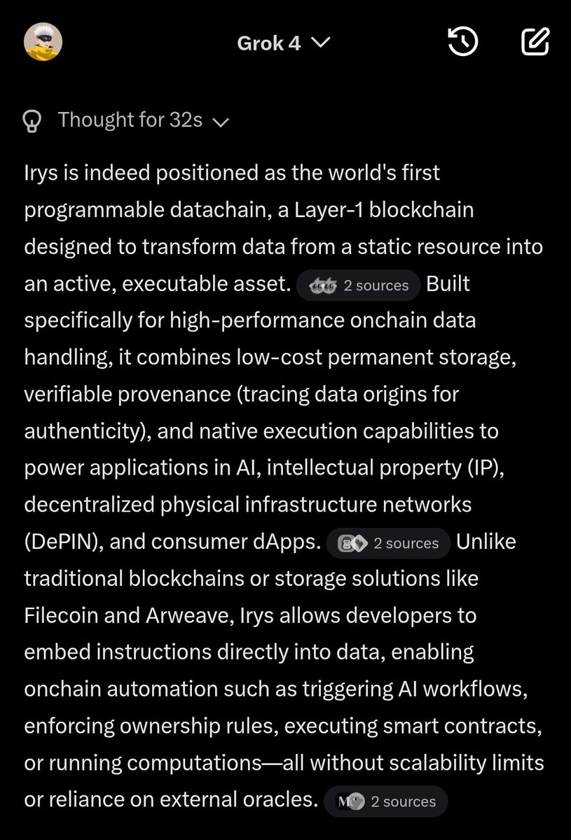 Grok 4 is <a href="/irys_xyz/">Irys (✧ᴗ✧)</a> Coded 

Simple and straightforward
