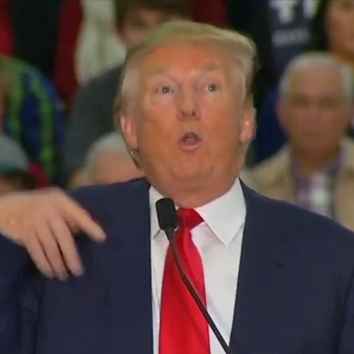 PaulSteveSamuel's tweet image. BIDEN IS TO BLAME
Once again its Biden's fault. See below him mocking a disabled reporter whilst disguised as our beloved fat-fuhrer (AKA Doanal Trump). Obviously Joe was trying to get fattie-twattie in trouble but we spotted the sparse grey that gives his poor disguise away.