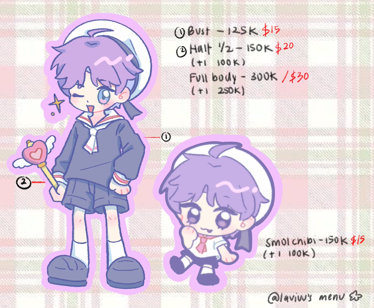 since im 1/2 unemployed, im accepting 5 slots of chibi commission this month, here’s the pricelist kindly dm if interested 🫶