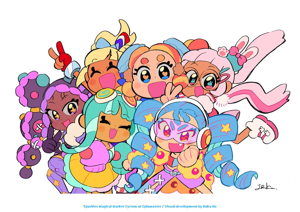 sangobouro's tweet image. "Sparkles Magical Market Tycoon" I made sketch for this show on Spinmaster in Canada! Art director by Muffy.