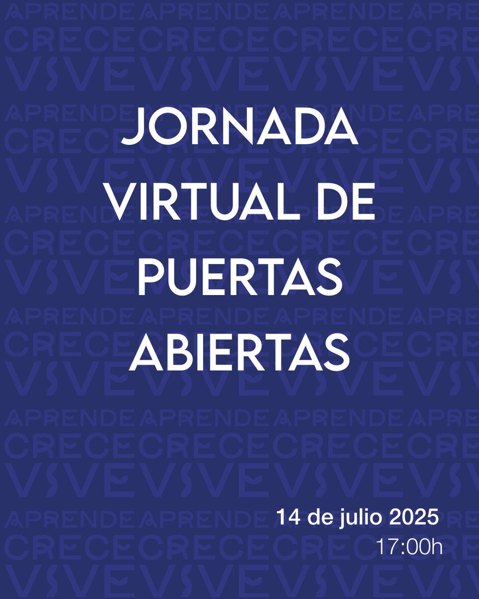 👩🏻‍🎓 Te invitamos a nuestra Jornada Virtual de Puertas Abiertas el próximo lunes, 14 de julio, a las 17:00h.

Conéctate desde donde estés y no te pierdas esta oportunidad de resolver tus dudas.

👉 meet.google.com/qot-tusj-ozx

#CUSanIsidoro #JornadaPuertasAbiertas #Universidad #Sevilla