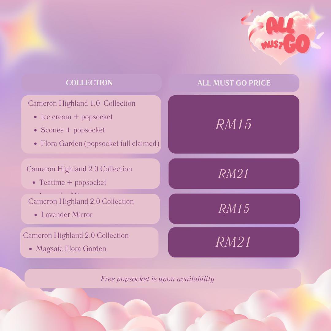 Its sales time 🕰️  ALL MUST GO AS LOW RM7 😮‍💨   

Siapa yang menunggu sales dari casesbyazza masa sekarang korang kena beli sebab stock makin susut 😩