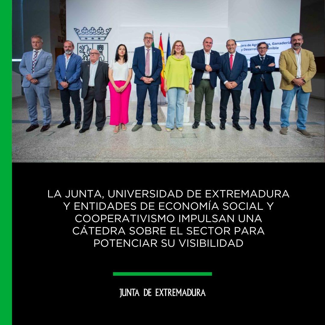 agriculturaEXT's tweet image. 🟢 @Junta_Ex , @infouex y entidades de economía social y cooperativismo impulsan una cátedra sobre el sector para potenciar su visibilidad

👉 @MercedesMorn5 y representantes de todas las entidades colaboradoras han presentado los detalles de la misma

🔗 juntaex.es/w/catedra-econ…