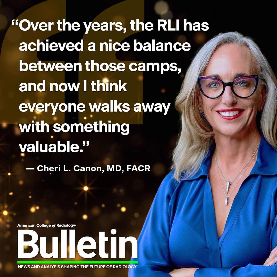 ACRBulletin's tweet image. Becoming a leader in radiology is a path of patience, mentorship and the desire to look at the big picture to improve yourself. That's what earned Cheri L. Canon, MD, FACR, the Radiology Leadership Institute's Luminary Award, given to a candidate who has dedicated their career to…