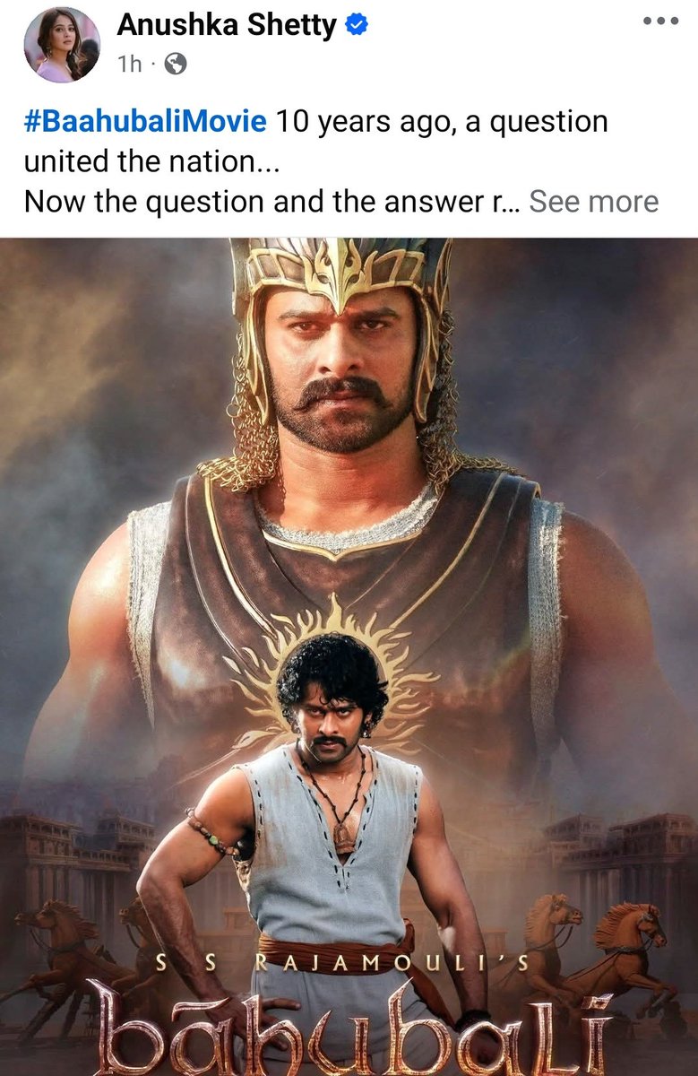 Amarendra Baahubali and Devasena announcing the arrival of #BaahubaliTheEpic in theatres on 31st October 2025 in Telugu,Hindi, Tamil and Malayalam🤩❤️🔥🤗✨

#Prabhas #AnushkaShetty