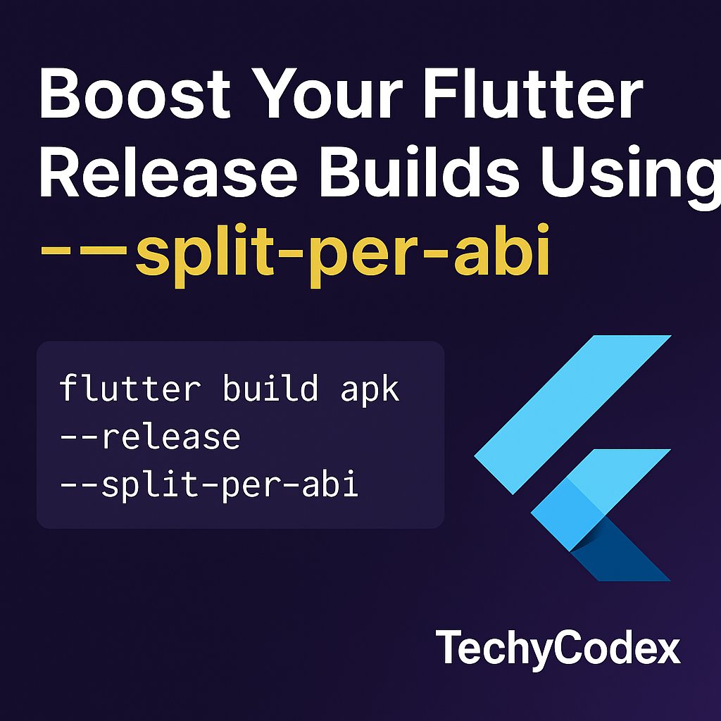 techycodex's tweet image. 🚀 Want to reduce your Flutter APK size?

Use this command:
 flutter build apk --release --split-per-abi
✅ Generates smaller APKs
✅ Better Play Store performance
✅ Faster installs

🔗 Full guide → techycodex.com/flutter-build-…
#FlutterDev #AndroidDev #TechyCodex