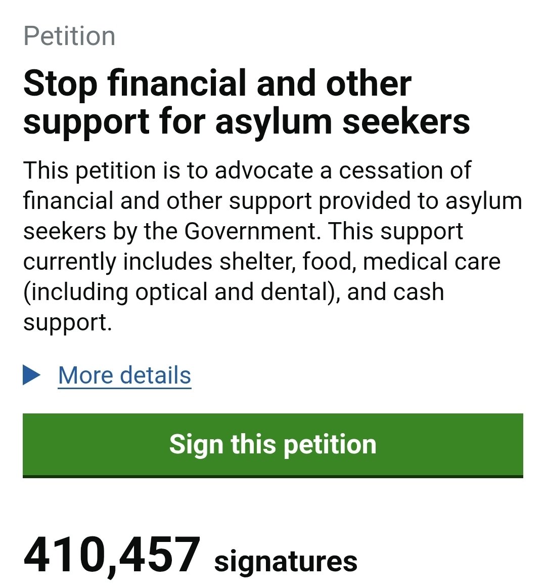 politicseu7's tweet image. 🔴PLEASE SIGN AND SHARE 🔴
🚨Petition to 'Stop financial and other support for asylum seekers' reaches over 400,000 signatures!
petition.parliament.uk/petitions/7053…
