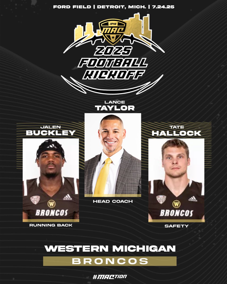 Attending the 2025 MAC Football Kickoff for <a href="/WMU_Football/">Western Michigan Football</a>! 

#MACtion