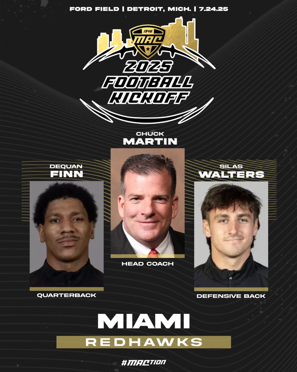 Attending the 2025 MAC Football Kickoff for <a href="/MiamiOHFootball/">Miami Football</a>! 

#MACtion