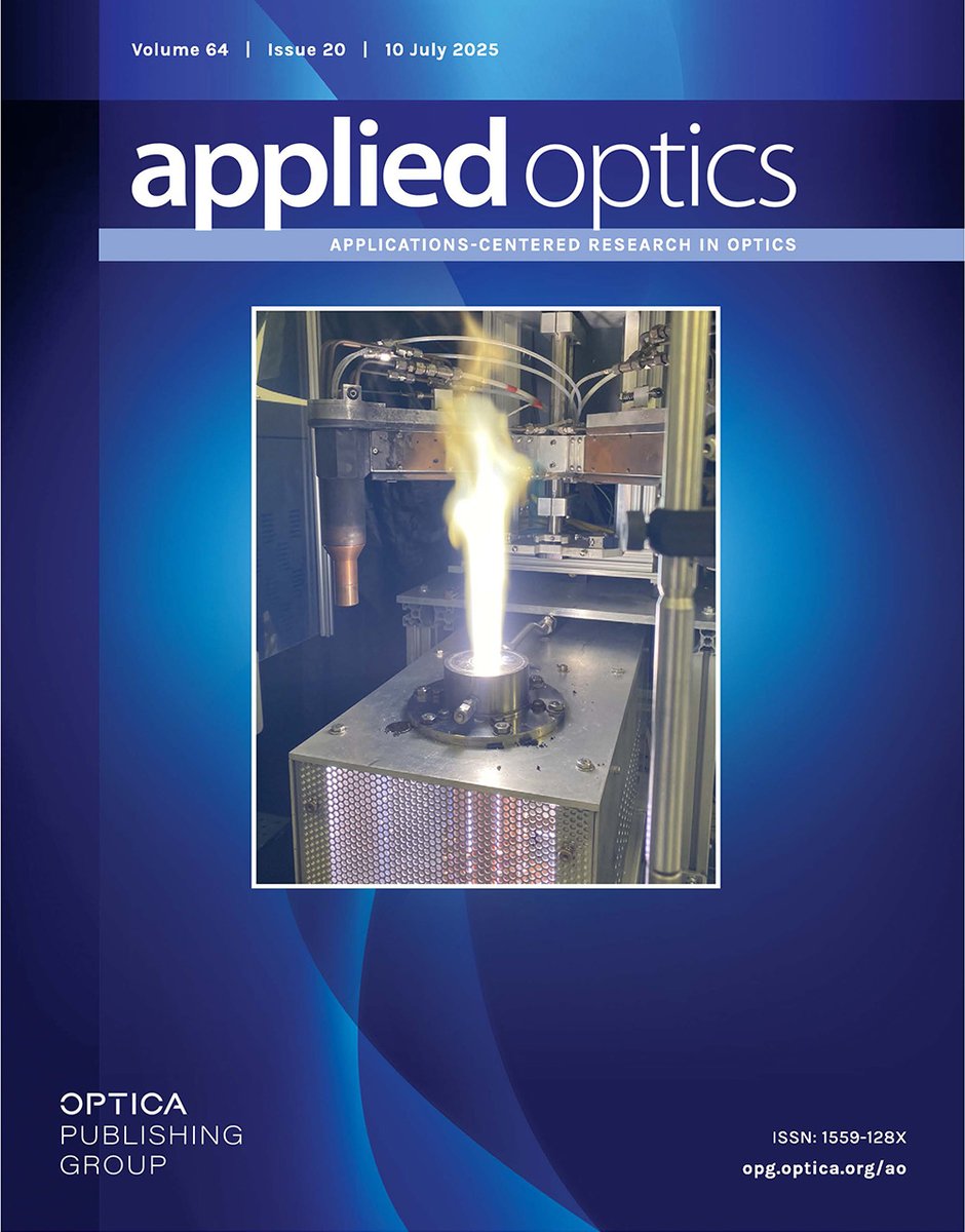 Optica Publishing Group (@opticapubsgroup) on Twitter photo Volume 64 Issue 20 of #OPG_AO is now live: bit.ly/3GCMS27
On the cover is a 50 kW inductively coupled plasma torch at the University of Texas at Austin.
See details at Murry and Clemens et al.: bit.ly/407urJB Volume 64 Issue 20 of #OPG_AO is now live: bit.ly/3GCMS27
On the cover is a 50 kW inductively coupled plasma torch at the University of Texas at Austin.
See details at Murry and Clemens et al.: bit.ly/407urJB