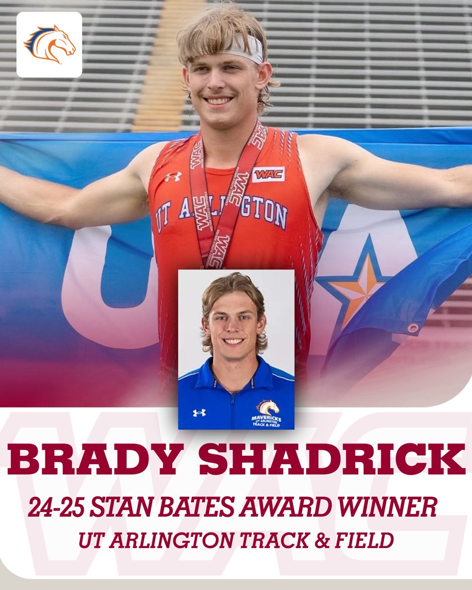 The Western Athletic Conference (@wacsports) on Twitter photo Congratulations Brady Shadrick of <a href="/UTAMavsTFXC/">UTA Track&Field/XC</a> for being selected as a WAC Stan Bates Award winner!!
Named in honor of former WAC Commissioner Stan Bates, the award is given to one male and one female student-athlete who have demonstrated excellence in academic achievement, Congratulations Brady Shadrick of <a href="/UTAMavsTFXC/">UTA Track&Field/XC</a> for being selected as a WAC Stan Bates Award winner!!
Named in honor of former WAC Commissioner Stan Bates, the award is given to one male and one female student-athlete who have demonstrated excellence in academic achievement,