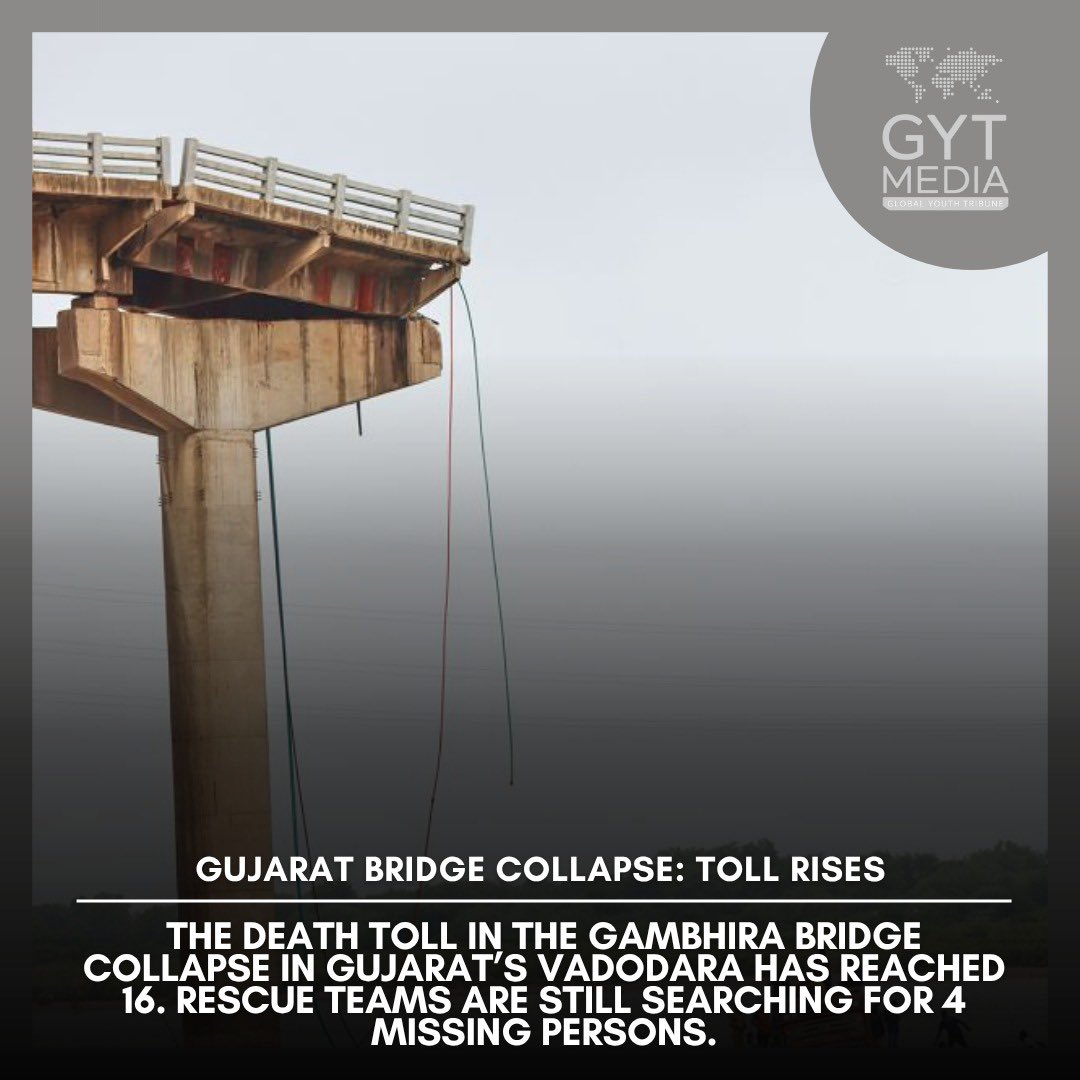 GYT_MEDIA's tweet photo. #Biharnews #indorenews 
#gujarat #bridgecollapse #NewsUpdate #gyt_media https://t.co/qh2AJZHJqE