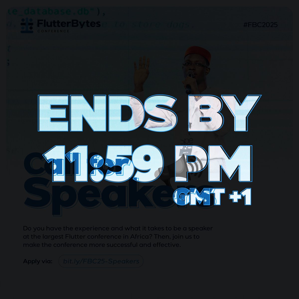 flutterbyteconf's tweet image. 🕒 Last call!
Today is the FINAL day to apply to speak at #FlutterBytesConference2025.
If you've been waiting for a sign, this is it.
Share your Flutter story, your lessons, your light.
Apply before it closes: bit.ly/FBC25-Speakers
#CallForSpeakers #FlutterDev #Flutter
