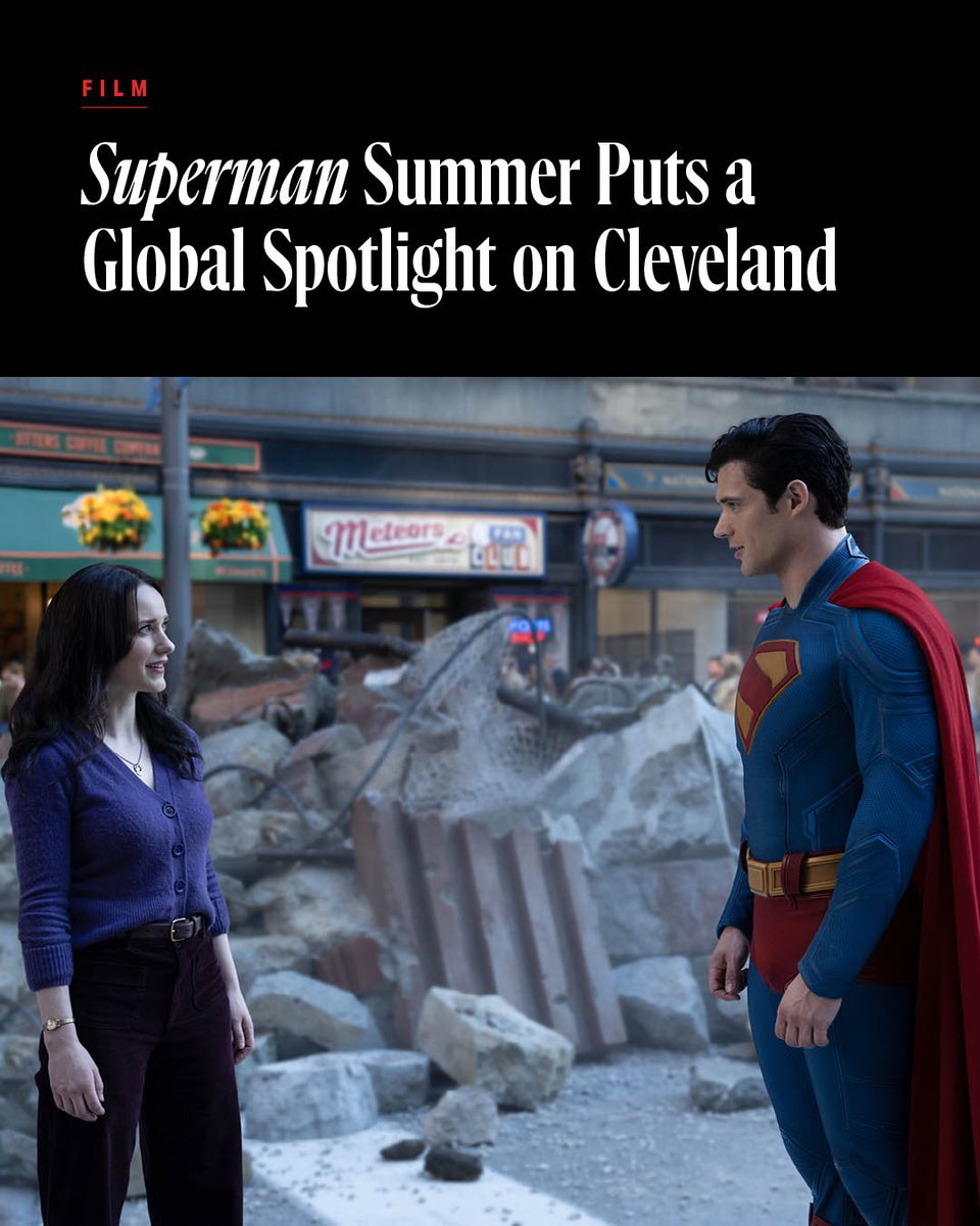 ClevelandMag's tweet image. It is “Superman Summer.” And Cleveland is at the center of it all, says Bill Garvey, the president of @Cleveland_Film.
clevelandmagazine.com/entertainment/…
📸 Courtesy Jessica Miglio / Warner Bros. Pictures.