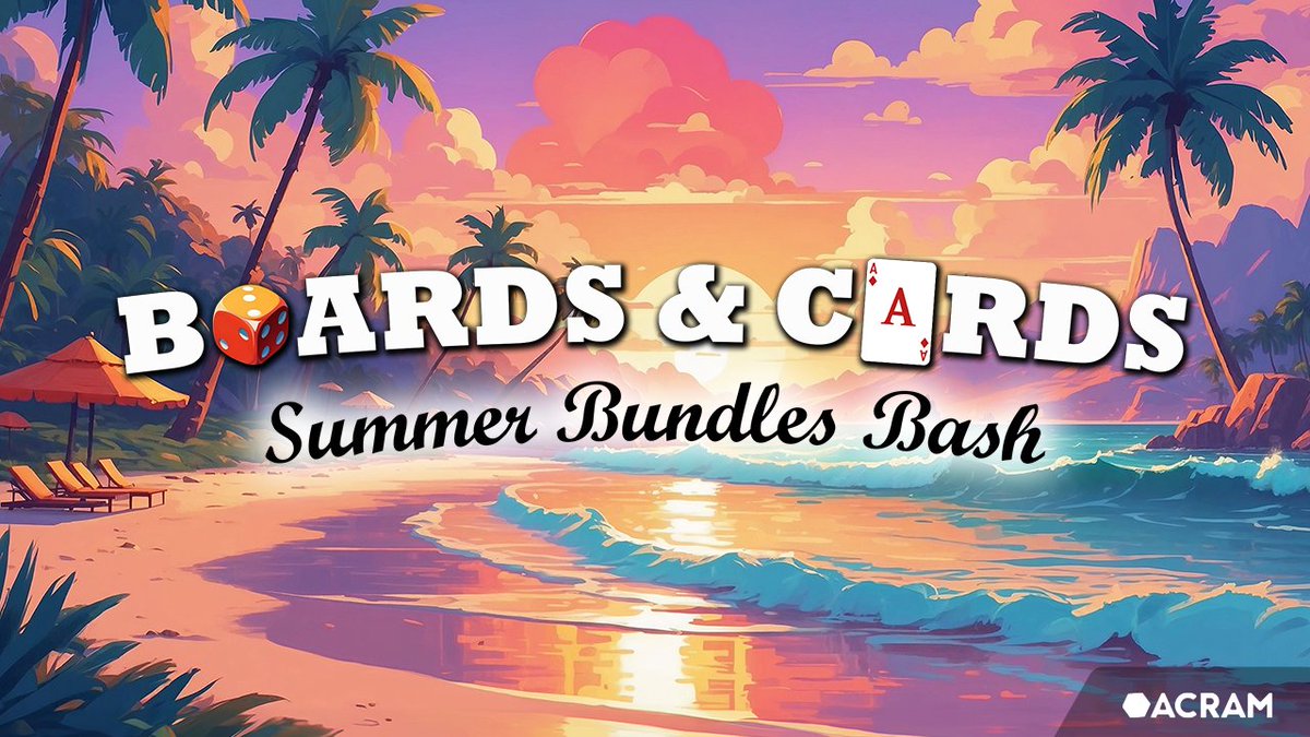 This summer, stack your deck and unleash your inner tactician with the Boards &amp; Cards Summer Bundles Bash, organized by Acram Digital! 🎲🃏

Discover handpicked digital board adaptations, card games, and turn-based gems - available in time-limited bundles with hot summer