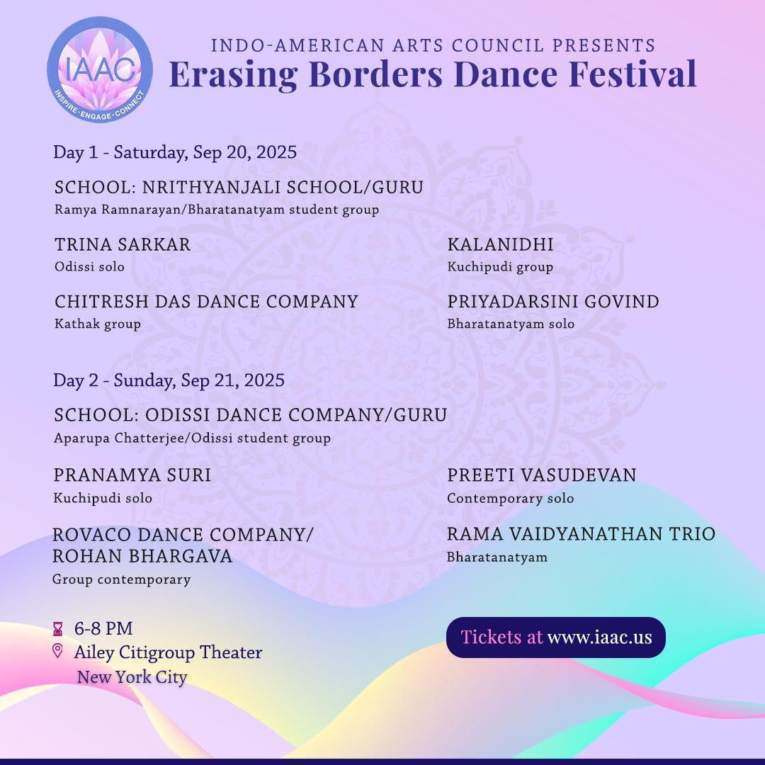 Erasing Borders Dance Festival 2025 brings together artists from across the globe for a celebration of classical and contemporary Indian dance.​ Join us for a series of performances that honor tradition while embracing new expressions.
Tickets: iaac.us
#IAAC #EBDF